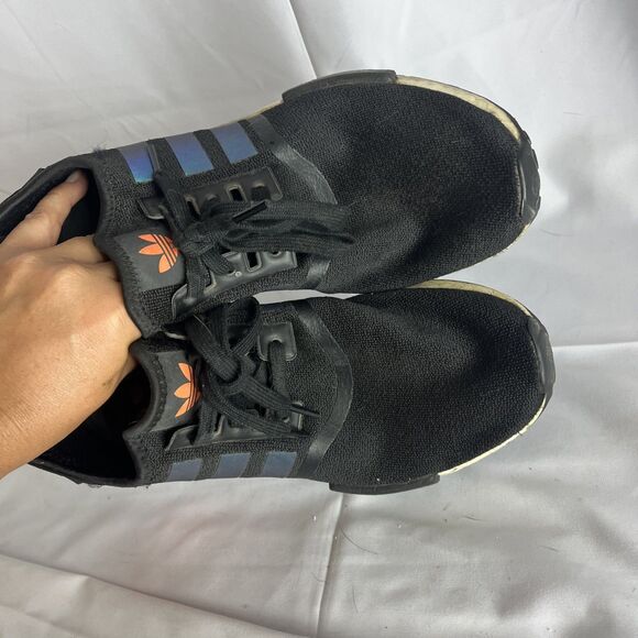 Adidas Men's NMD R1 Iridescent FW0185 Running Shoes Black Solar Orange SZ 9 - Picture 10 of 10